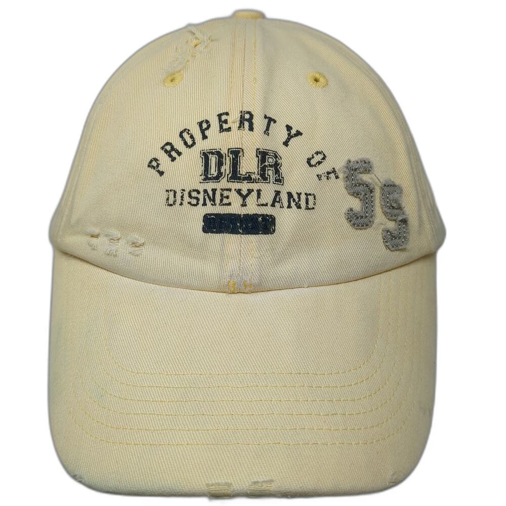 Disney Disneyland Resort DLR Property 55 Frayed Yellow Baseball Cap One Size Hat